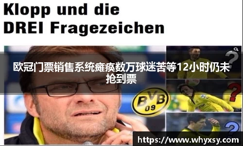 欧冠门票销售系统瘫痪数万球迷苦等12小时仍未抢到票